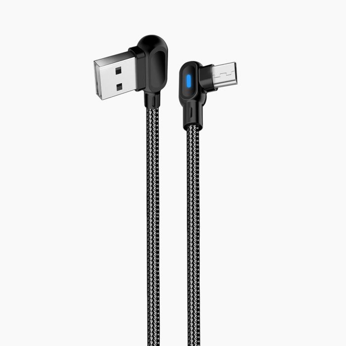 Cable USB Micro-USB 90° LED