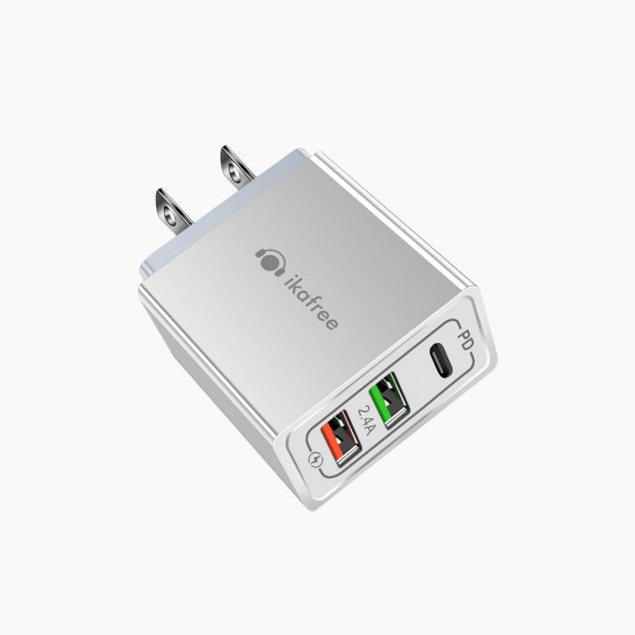 Wall Charger 2 USB Port, 1 Port Type-C